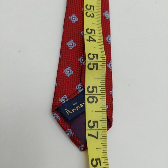 Three Musketeers Pattern Red Necktie Ted Blue - Picture 2 of 10